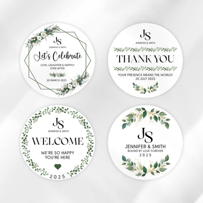 Wedding Sticker Bundle, Printable Wedding Favor Stickers, DIY Wedding Labels, Welcome Bag Stickers Bundle, Canva Template