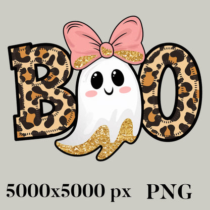 Preppy Ghost Boo PNG,Leopard Spooky Coquette PNG,Leopard Ghost PNG,Girly Coquette Halloween Bow, Cute Boo Ghost Coquette Png,Halloween Goost