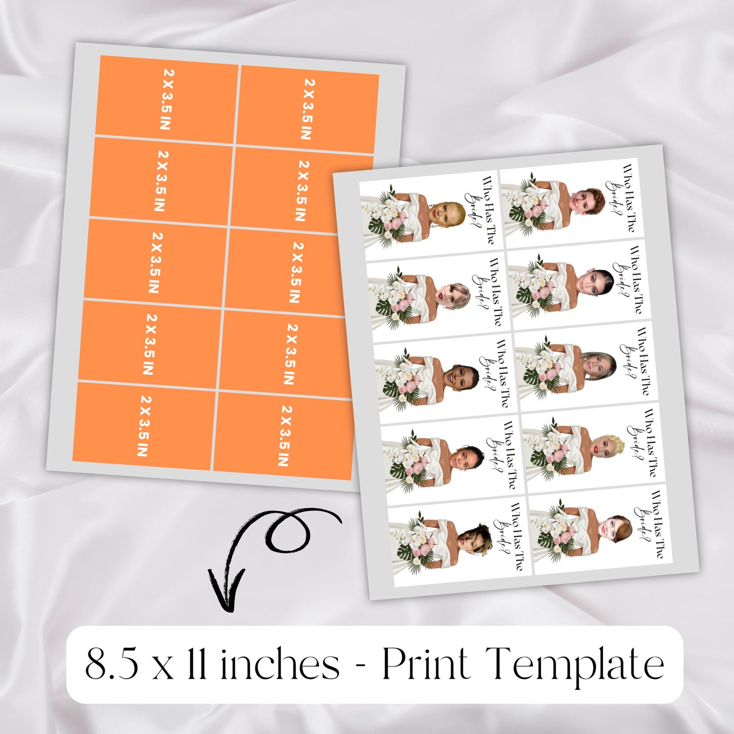 Printable Celebrity Who Has the Bride? Bachelorette Party Groom, Bride Scratch Off Game, Bridal Shower Game, Canva Template Digital Download