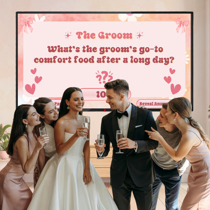 Bachelorette Jeopardy Party Game Template,Bridal Party Jeopardy Powerpoint Game, Bridal Shower Games,Bachelorette Trivia Game,Canva Editable