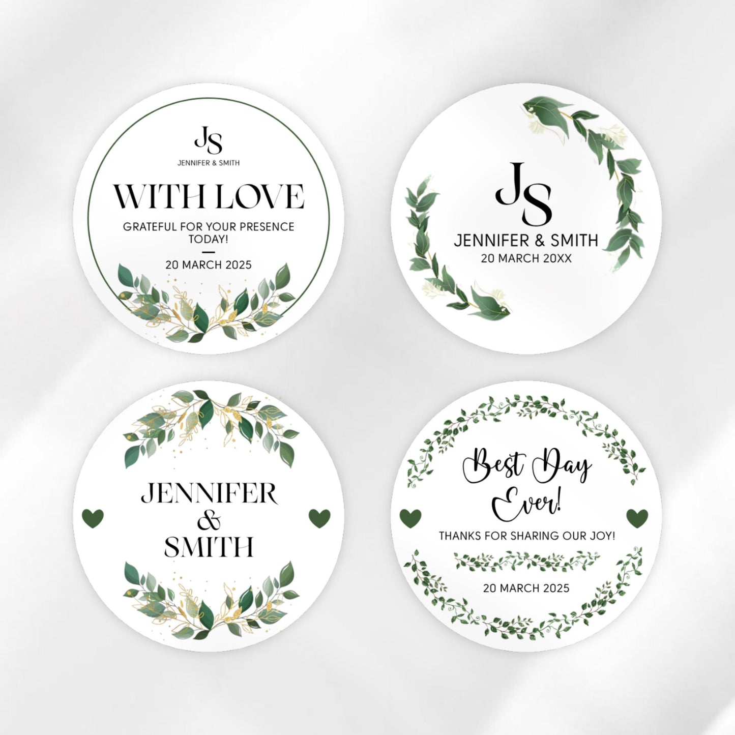 Wedding Sticker Bundle, Printable Wedding Favor Stickers, DIY Wedding Labels, Welcome Bag Stickers Bundle, Canva Template