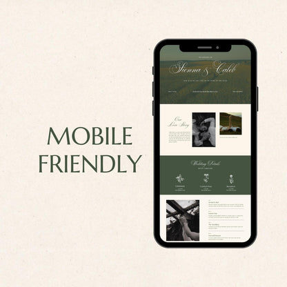 Whimsical Fields Wedding Website Template, Minimalist Theme, Modern Showit, Moody Wedding, Canva Editable Digital Invite  (Digital Download)
