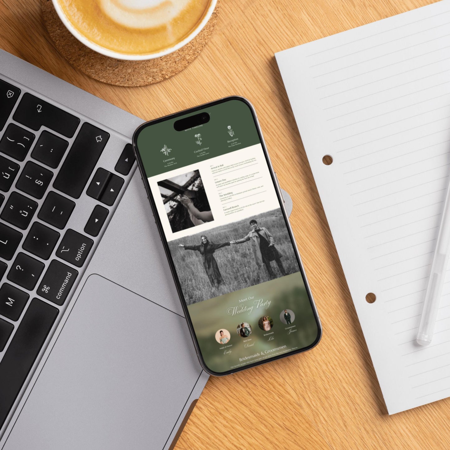 Whimsical Fields Wedding Website Template, Minimalist Theme, Modern Showit, Moody Wedding, Canva Editable Digital Invite  (Digital Download)