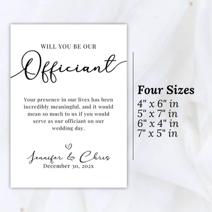 Officiant Proposal, Will You Marry Us Printable Card, Wedding Officiant, Officiant Request, Wedding Officiant Proposal Card, Canva Template