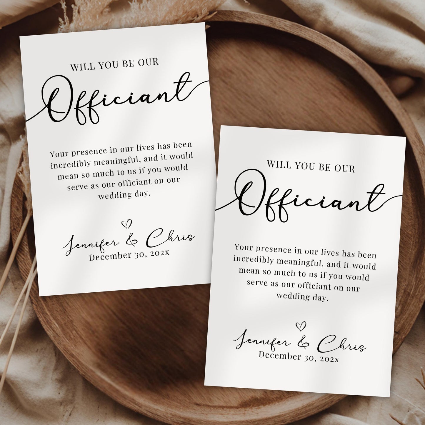 Officiant Proposal, Will You Marry Us Printable Card, Wedding Officiant, Officiant Request, Wedding Officiant Proposal Card, Canva Template