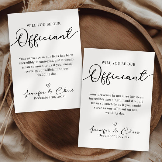 Officiant Proposal, Will You Marry Us Printable Card, Wedding Officiant, Officiant Request, Wedding Officiant Proposal Card, Canva Template