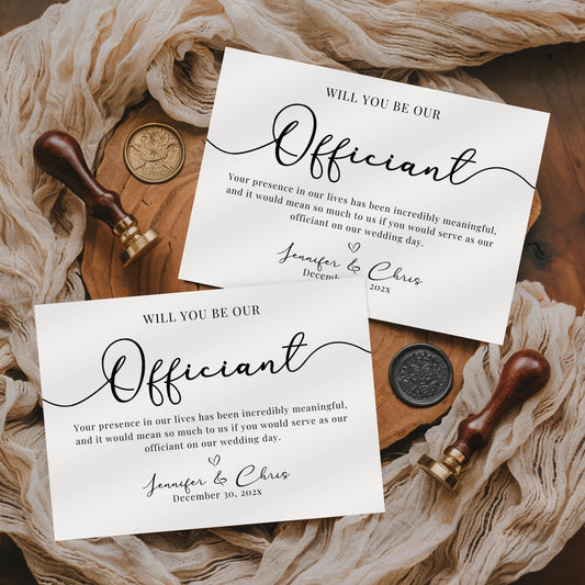 Officiant Proposal, Printable Will You Marry Us Card, Officiant Request, Officiant Gift Card, Modern Minimalist Will You Be Our Officiant