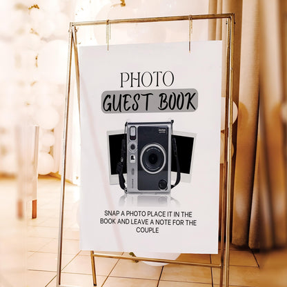 Instax Mini Evo Photo Guestbook, Instax Mini Evo Camera Instructions Sign, How To Load A Film, How To Take A Photo