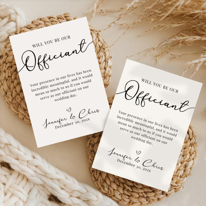 Officiant Proposal, Will You Marry Us Printable Card, Wedding Officiant, Officiant Request, Wedding Officiant Proposal Card, Canva Template